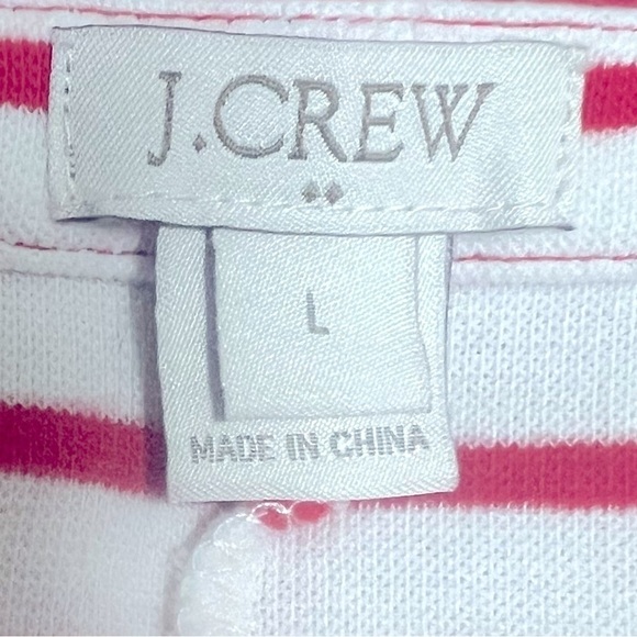 J.Crew T-shirt 👟dress long sleeve red and white - Picture 3 of 6